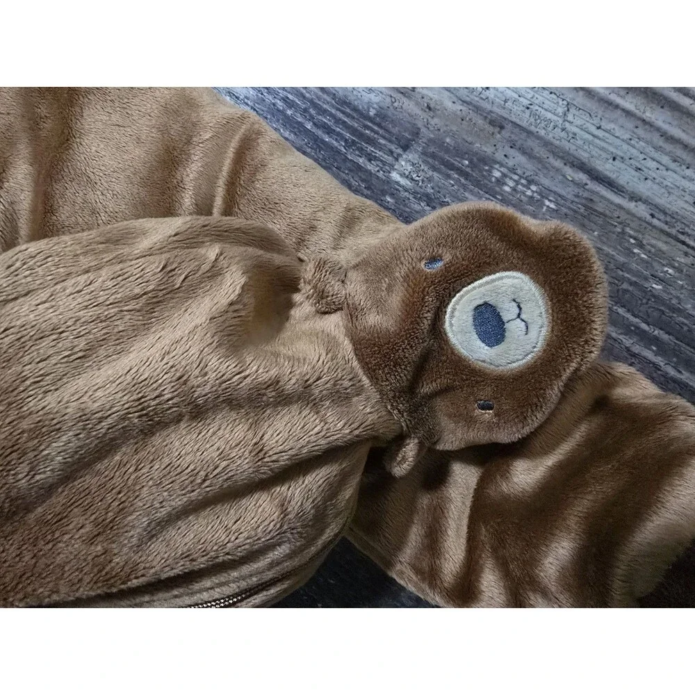 Carter’s 9 Months Bunting Snowsuits With Hood & Feet Brown Bear Lining